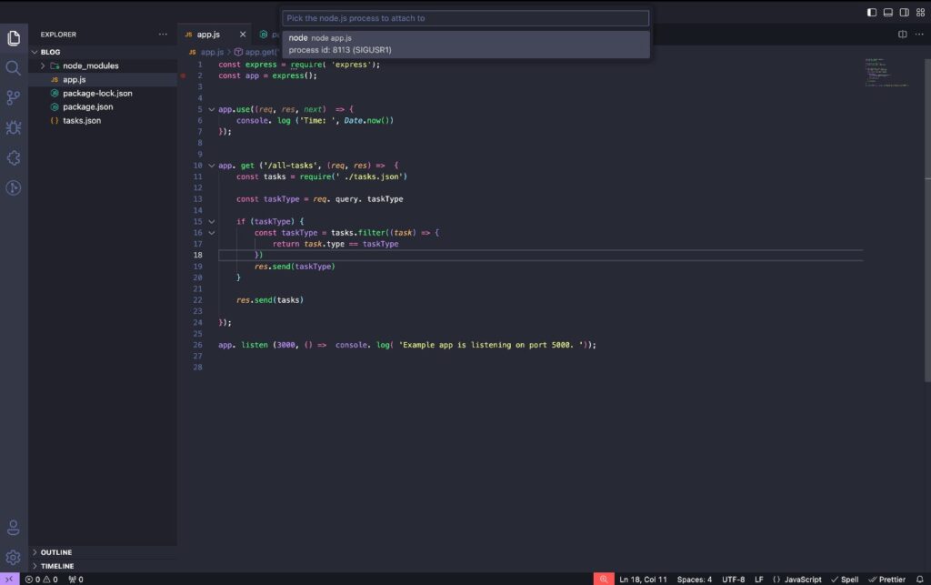 node js