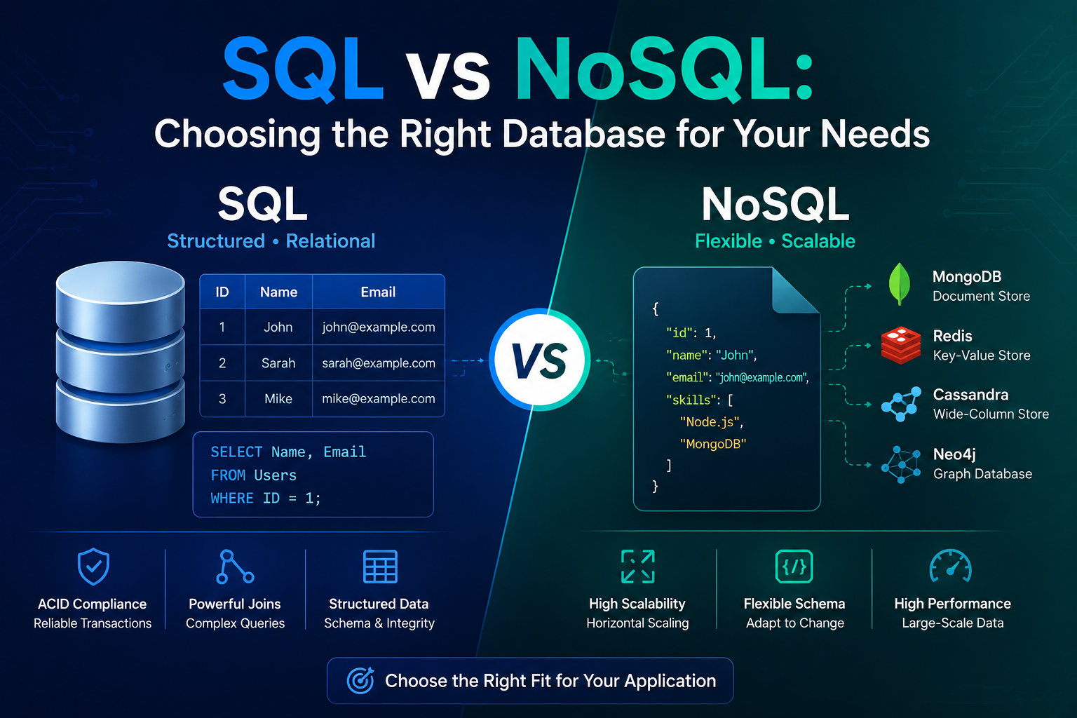 SQL vs NoSQL: Choosing the Right Database for Your Needs